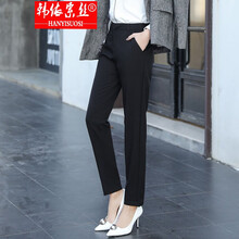 歐美黑色小腳褲女
