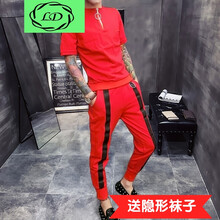 凌登（LingDeng） 短袖 男士T恤 紅色 