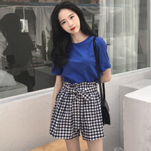 妮曼琪 高腰 闊腿褲 女 短褲 休閑褲