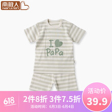 條紋男童短袖純棉套裝