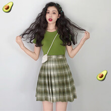 清新條紋裙，微胖妹子的好幫手