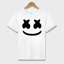 卡致（CARZZ） 短袖 男士T恤 白色-Marshmello 笑臉 