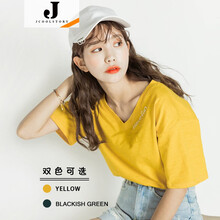 喬可家（JCOOL STORY） 印花 短袖 T恤 女 V領