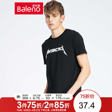 班尼路（Baleno） 短袖 男士T恤 D9D黑色-Antarctica 