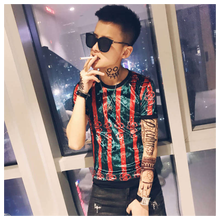 C2潮朝（C2 CHAO CHAO） 短袖 男士T恤  A011 T600條紋 
