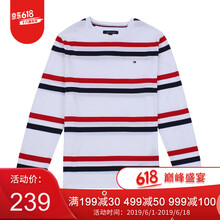 湯美費格（Tommy Hilfiger） 長袖 男士T恤 112白色 