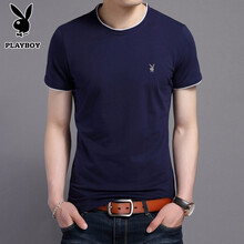 花花公子（PLAYBOY） 長(cháng)袖 男士T恤 1808藏青色 