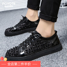 保威特犀牛（POVOTE）男士黑色 43