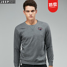 吉普（JEEP） 長袖 男士T恤 1001灰色 XL，L，M，XXL