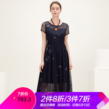 歐柏蘭奴（OMNIALUO） 碎花 拼色，印花 連衣裙