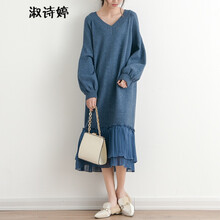 元素,新款,拼接,樣式,流行,趨勢,毛衣雪紡,長款
