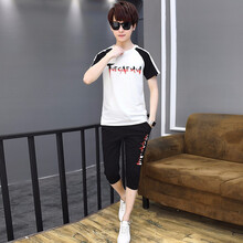 尊首（ZUNSHOU） 五分袖 男士T恤 1921白色 