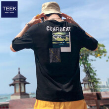 TEEK 五分袖 男士T恤 DS69-黑色 