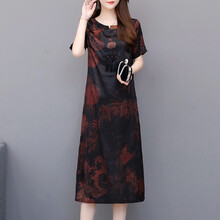 復(fù)古印花連衣裙，打造優(yōu)雅女人味