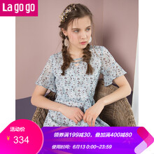 lagogo 碎花 鏤空，印花 連衣裙