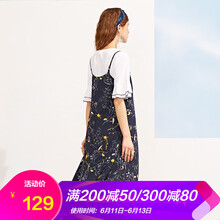 A21 碎花 不對稱，印花 連衣裙