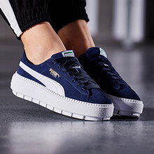 彪馬（PUMA）板鞋367980-02/粗呢藍(lán)/翻毛皮 
