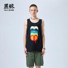 黑鯨（HLAJEANS） 短袖 男士T恤 黑色34 