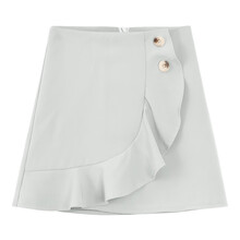 高腰短裙，微胖妹子的甜美小心機