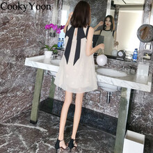 CookyYoon 純色 背帶，飄帶 連衣裙