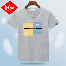 Lee Cooper 五分袖 男士T恤 T04灰色【純棉】 