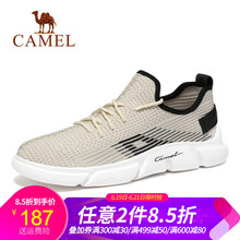 駱駝（CAMEL）男士A912252760 米黃/黑 38