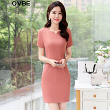 OVBE 純色 立體裝飾 連衣裙