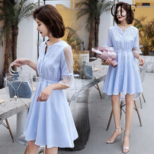 CUF 純色 荷葉邊，露肩 連衣裙