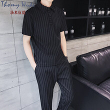 湯米伍德（Thomy Wude） 短袖 男士T恤 九分褲套裝 