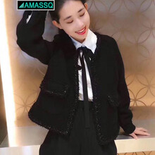 歐阿瑪施旗 圓領(lǐng) 長(zhǎng)袖 女 短外套 花邊