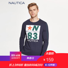諾帝卡（NAUTICA） 長袖 男士T恤 深藍色 4TN 