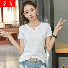 岑夏（CENXIA） 亮片，釘珠，印花，立體裝飾 短袖 T恤 女 圓領