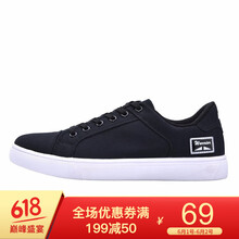 回力男士黑色帆布款 41