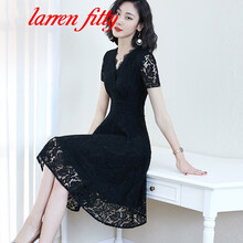 larren fitty 純色 拼接，拉鏈，鏤空，蕾絲 連衣裙