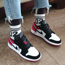 耐克（NIKE）板鞋553560-116黑紅腳趾 