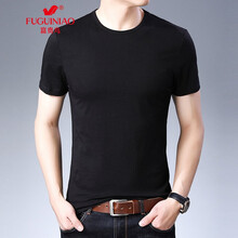 富貴鳥(niǎo)（FUGUINIAO） 短袖 男士T恤 9801款圓領(lǐng)黑色 