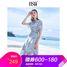 OSA 碎花 飄帶 連衣裙