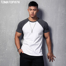 TOMATOPAPA 短袖 男士T恤 白灰色 
