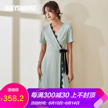 Roey s house 純色 拼接，褶皺 連衣裙