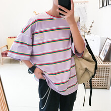 登寶時(shí) 短袖 男士T恤 淺紫色 