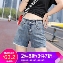 紅粉宣言（HOFESOWEN） 自然腰 直筒褲 女 短褲 牛仔褲