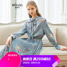 Olrain 碎花 蝴蝶結(jié) 連衣裙
