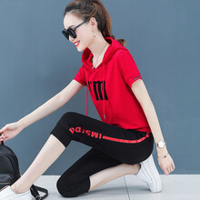 其他 印花 短袖 T恤 女 連帽