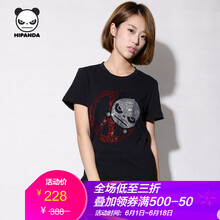 HIPANDA 印花 短袖 T恤 女 圓領(lǐng)