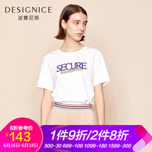 迪賽尼斯（DESIGNICE） 印花 短袖 T恤 女 圓領(lǐng)