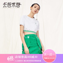 云思木想 鉚釘 短袖 T恤 女 圓領(lǐng)