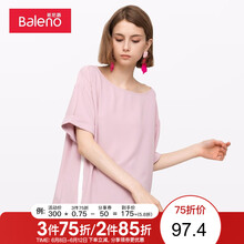 班尼路（Baleno） 拼接 短袖 T恤 女 圓領(lǐng)