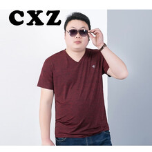 CXZ 短袖 男士T恤 酒紅色 