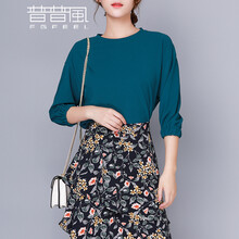 普普風(fēng)（FGFEEL） 拉鏈 短袖 T恤 女 圓領(lǐng)
