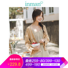 茵曼（INMAN） 格子 鏤空 連衣裙